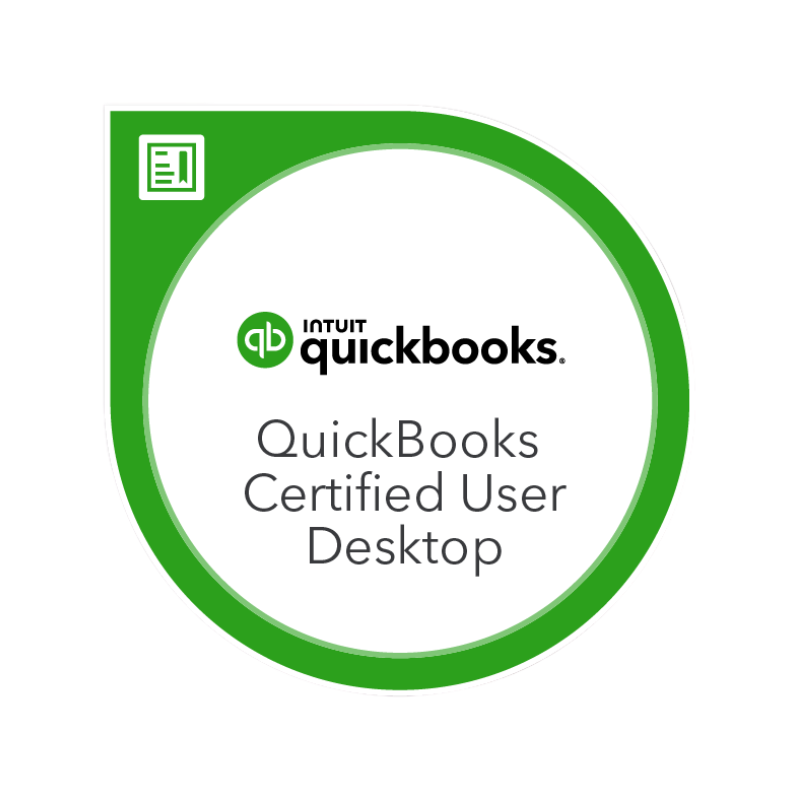 Intuit QuickBooks Certified User – Desktop Certification